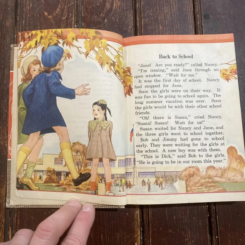 1949 First Reader THE‎ SEASONS PASS Textbook Scientific Living, Illustrated